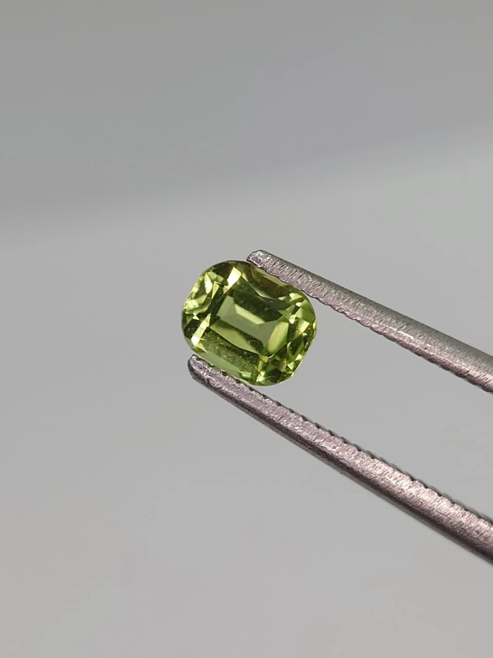 0.5ct Natural Cushion Faceted Peridot from Pakistan — view 2